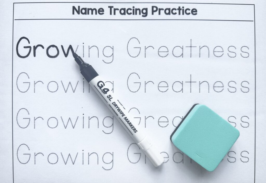 Name Practice Sheet_Growing Greatness